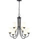 Ivey Lake 9 Light 25.25 inch Matte Black Chandelier Ceiling Light